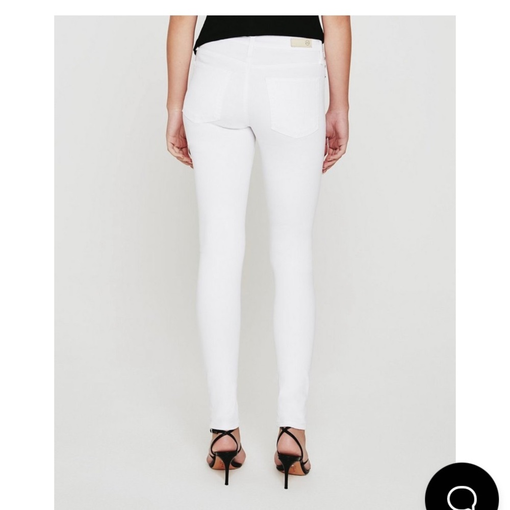 AG Farrah High Rise Skinny White Jeans